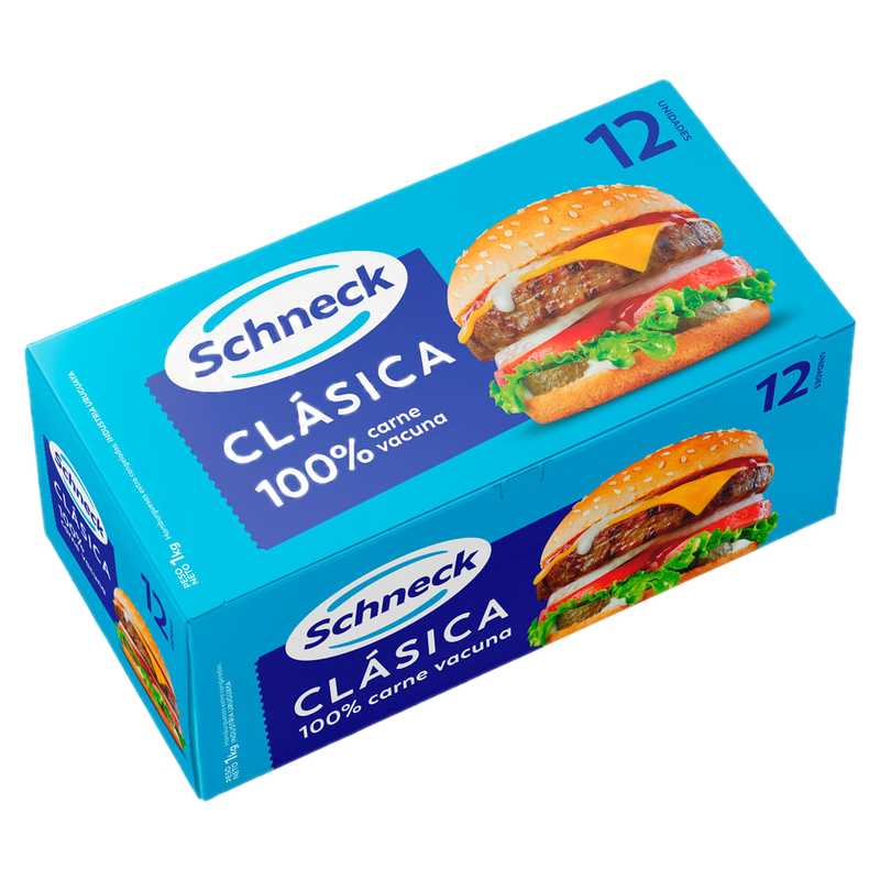Hamburguesas Schneck 12 Unidades 1 Kg