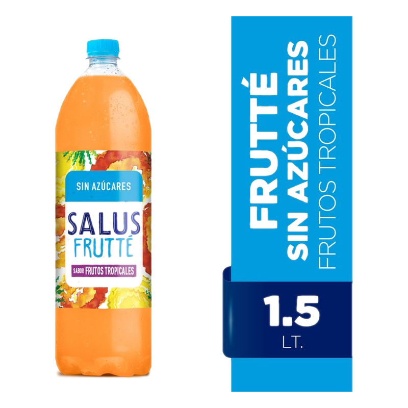 Agua Salus Frutté Sin Azúcar Sabor Frutos Tropicales 1.5 L