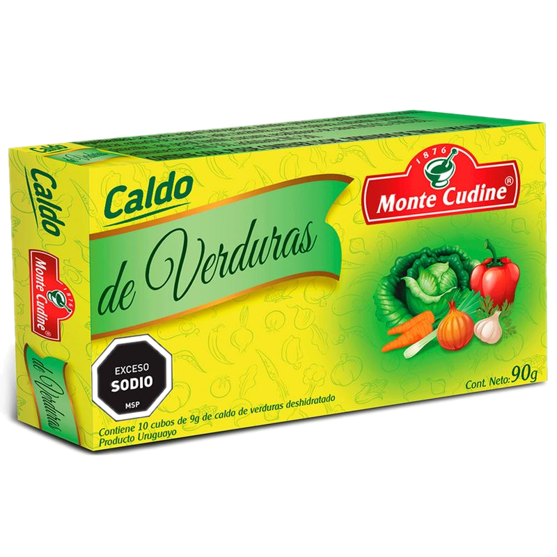 Caldo De Verdura Monte Cudine 10 Unidades