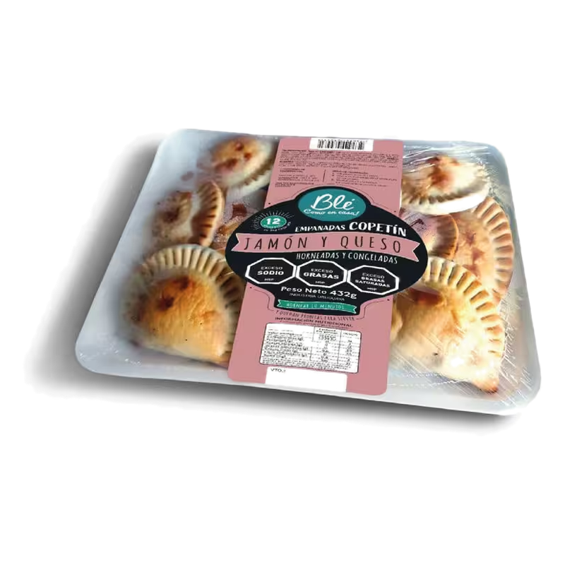 Empanadas Copetín De Jamón Y Queso Ble 12 Unidades