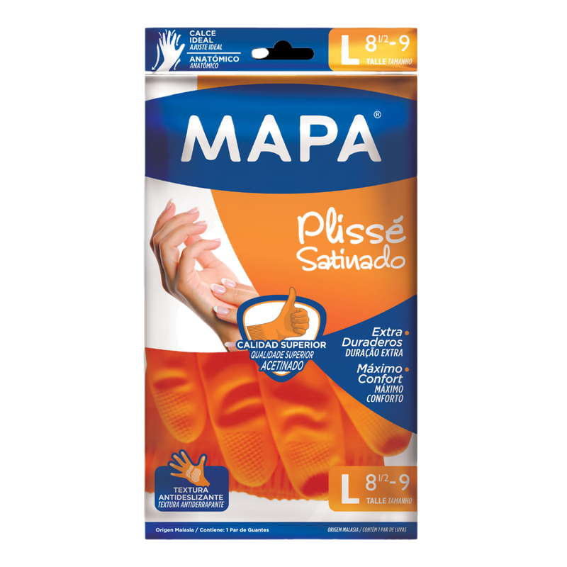 Guantes Mapa Plisse Satinado 8 1/2-9 L