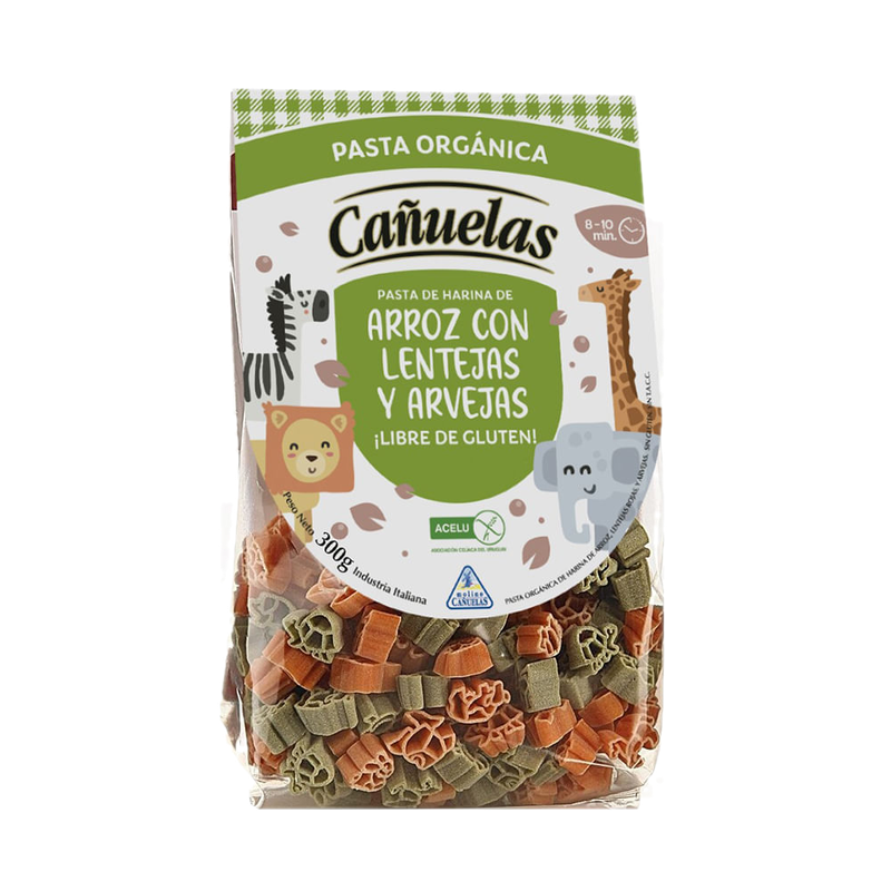 Pasta Cañuelas Organico Sin Tacc Lentejas Y Arvejas Y Arroz 300 G