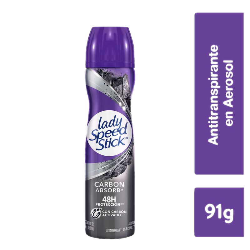 Desodorante Lady Speed Stick Aerosol Carbón