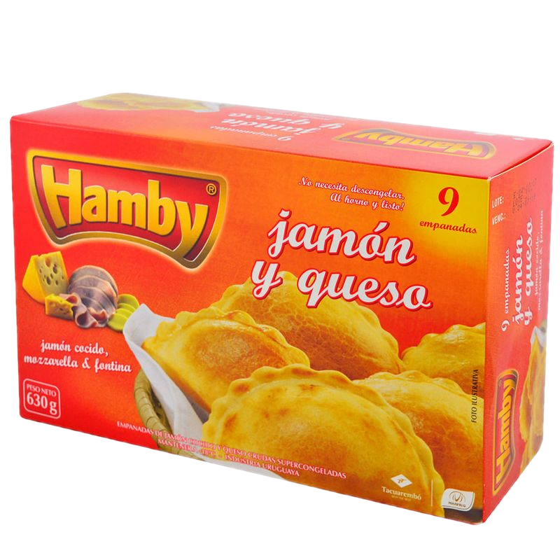 Empanadas Jamón Y Queso Hamby 9 Unidades