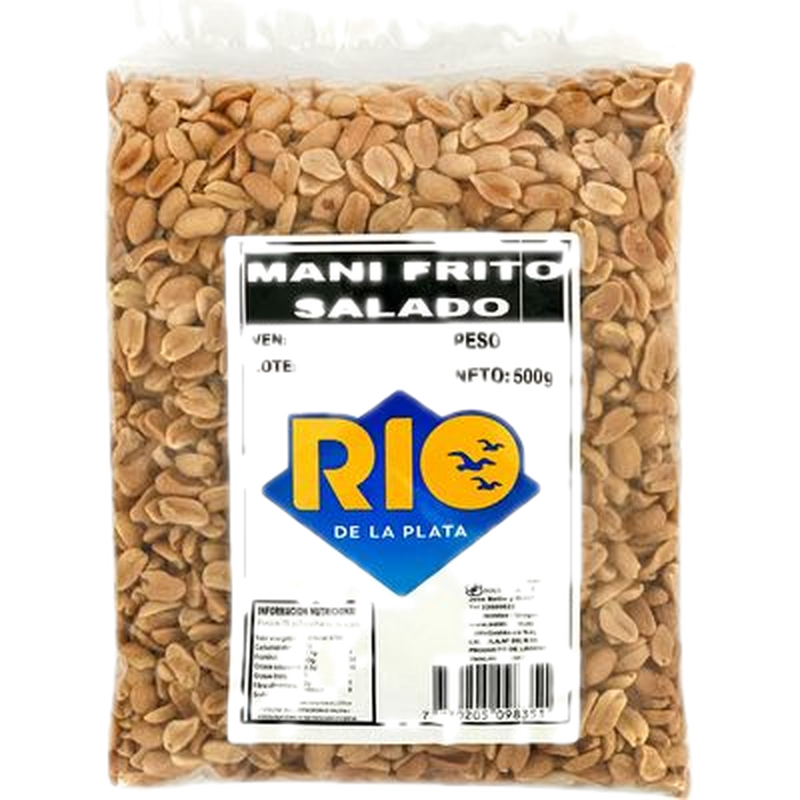 Maní Frito Rio De La Plata Con Sal 500 G