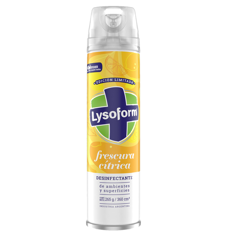 Desinfectante Lysoform Cítrico Aerosol 360cc Elimina Olores