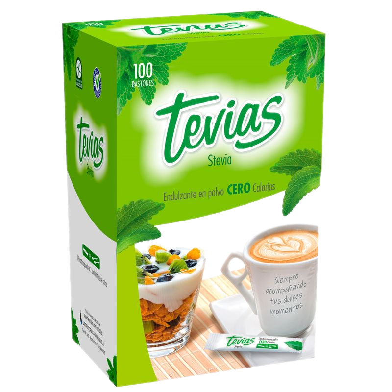 Edulcorante Tevias 100 Sobres 100% Estevia