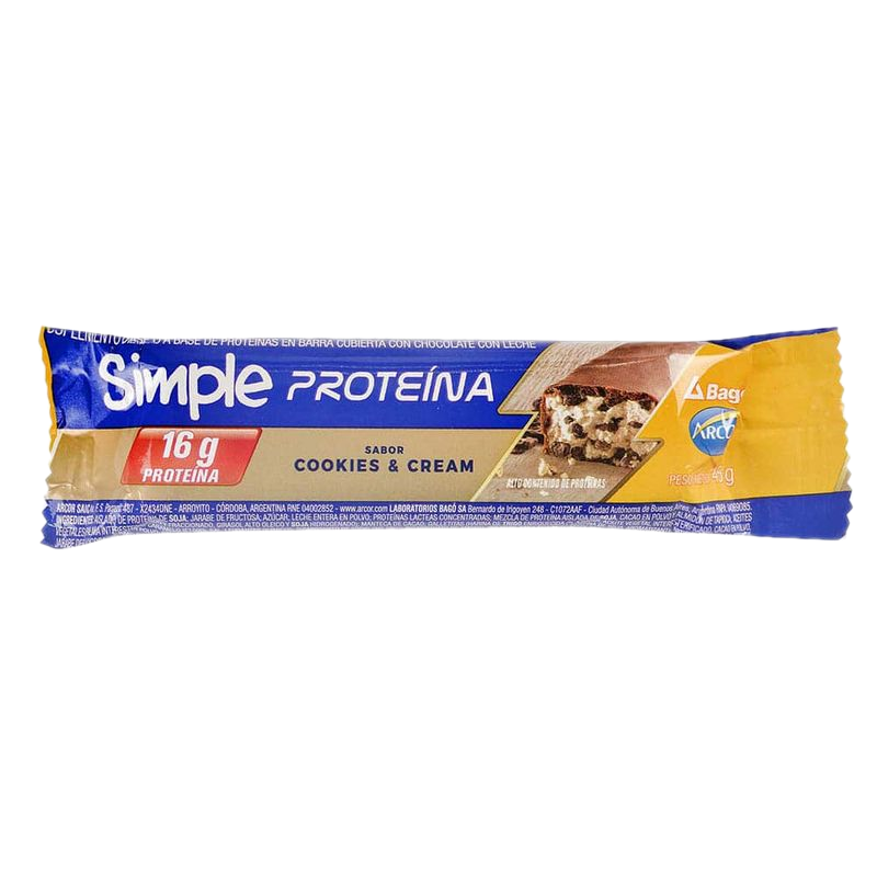 Barra Cookies Y Crema Simple 45 G