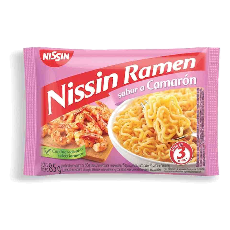 Fideos Nissin Ramen Sabor Camarón 85 G