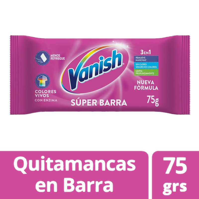 Jabón En Barra Vanish Rosa 75 G