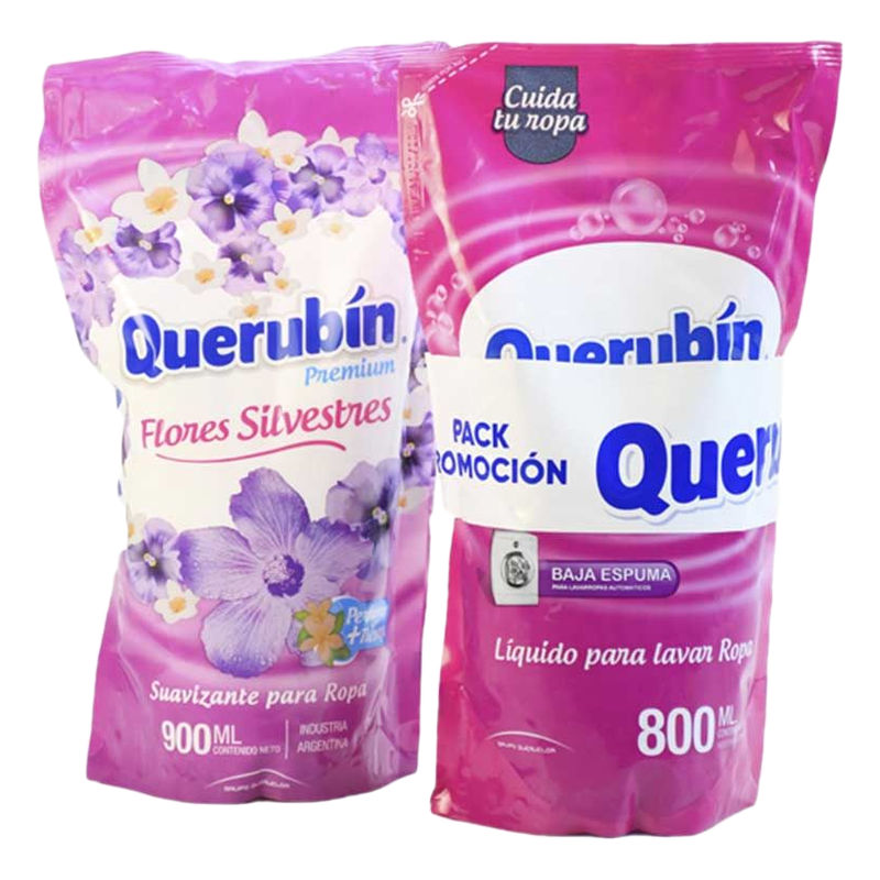 Pack Querubín Jabón Líquido 800 Ml + Suavizante 900 Ml