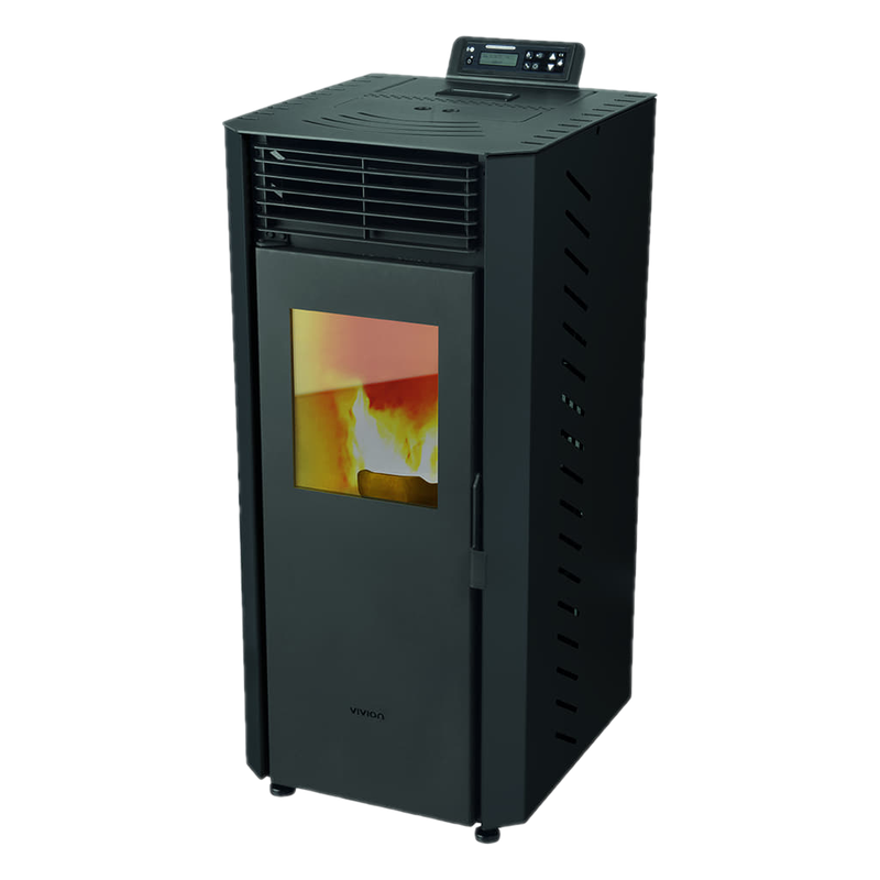 Calefactor A Pellet Vivion Eco Start Negro 12 Kw