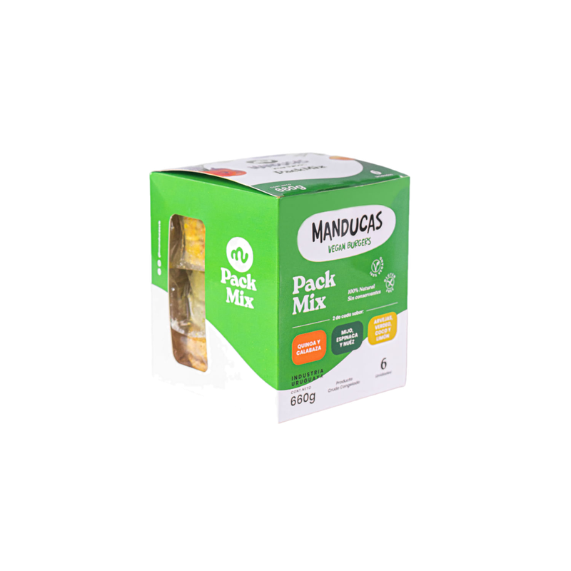 Hamburguesas Manducas Sin Gluten Mix Quinoa Mijo Arvejas 660
