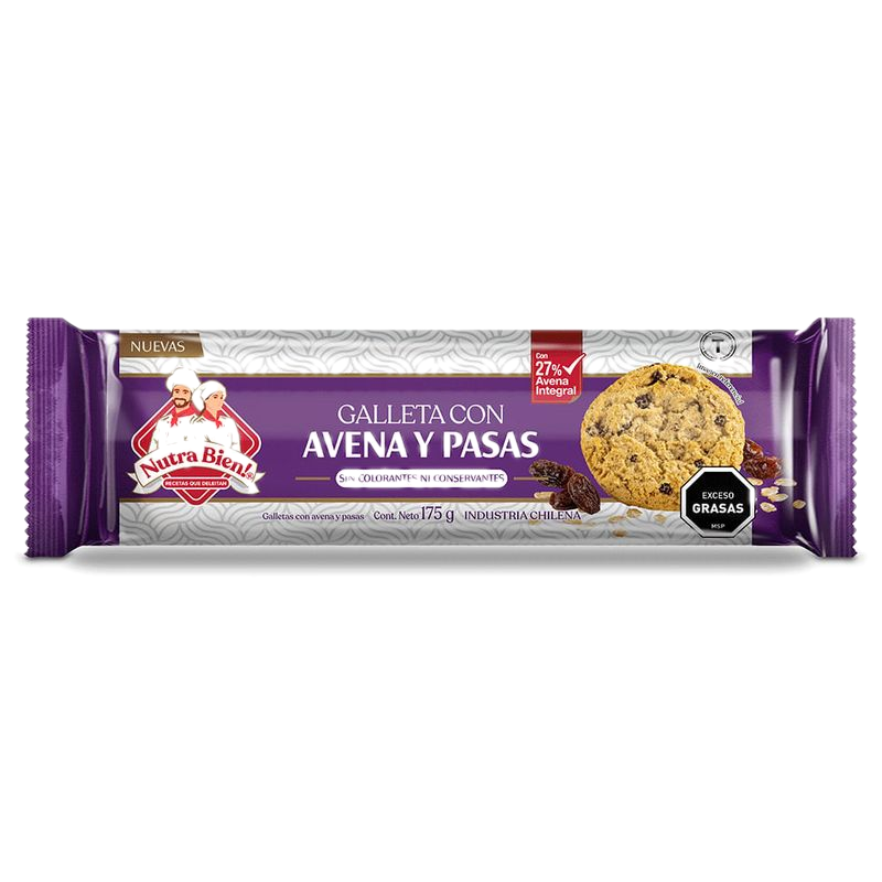 Galletas Avena Y Pasas Nutrabien 175 G