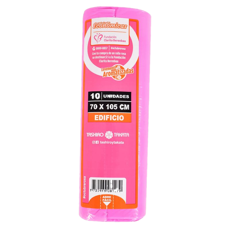 Bolsa Residuo En Rollo Solubol Rosa Edificio 10 Unidades