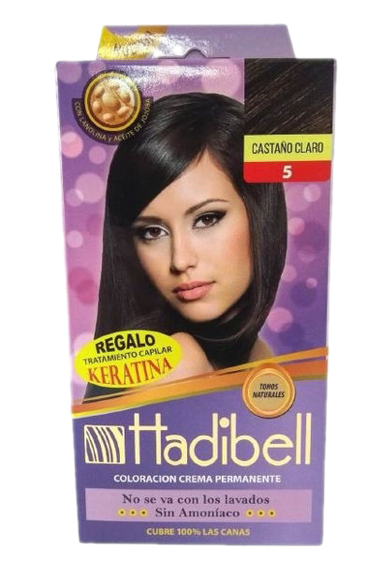 Hadibell Tinta Sin Amoniaco Castaño Claro Nº 5