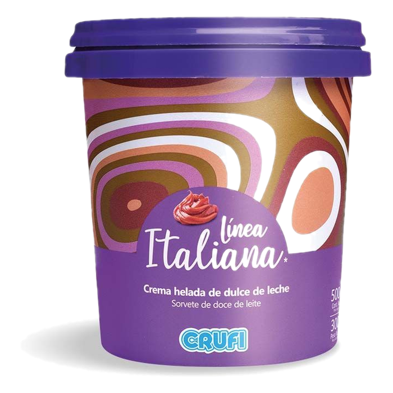 Helado Dulce De Leche Linea Italiana Crufi 500 Ml
