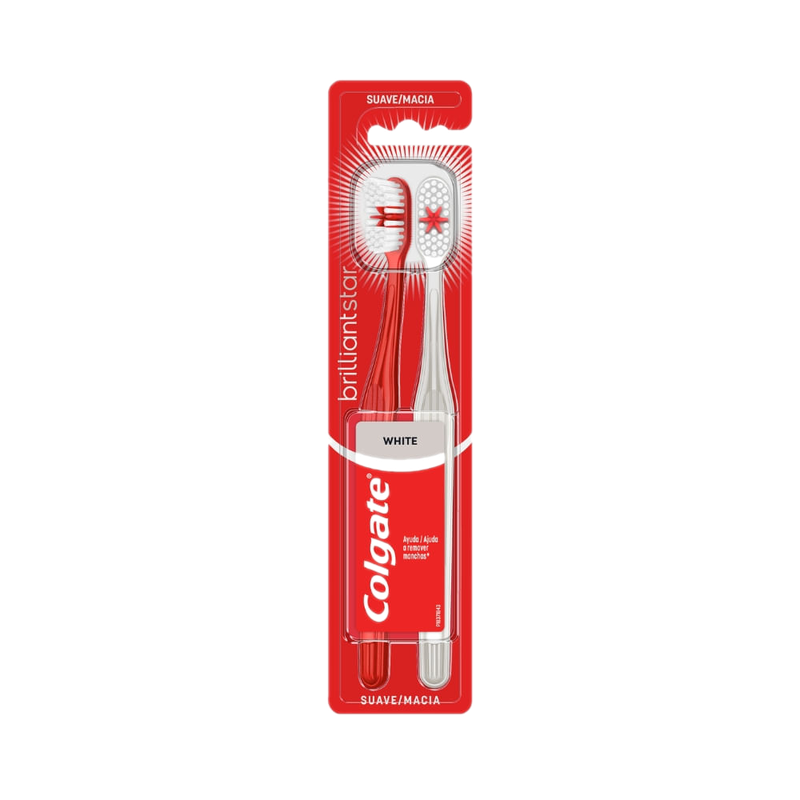 Cepillo Dental Colgate Brilliant White 2 Unidades