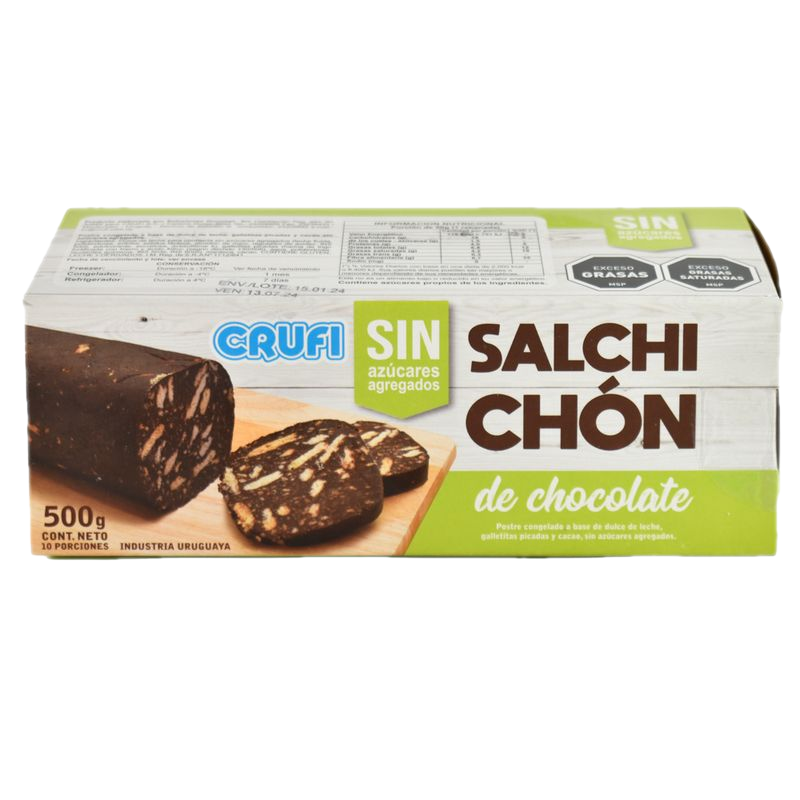 Salchichón De Chocolate Sin Azúcar Crufi 500 G