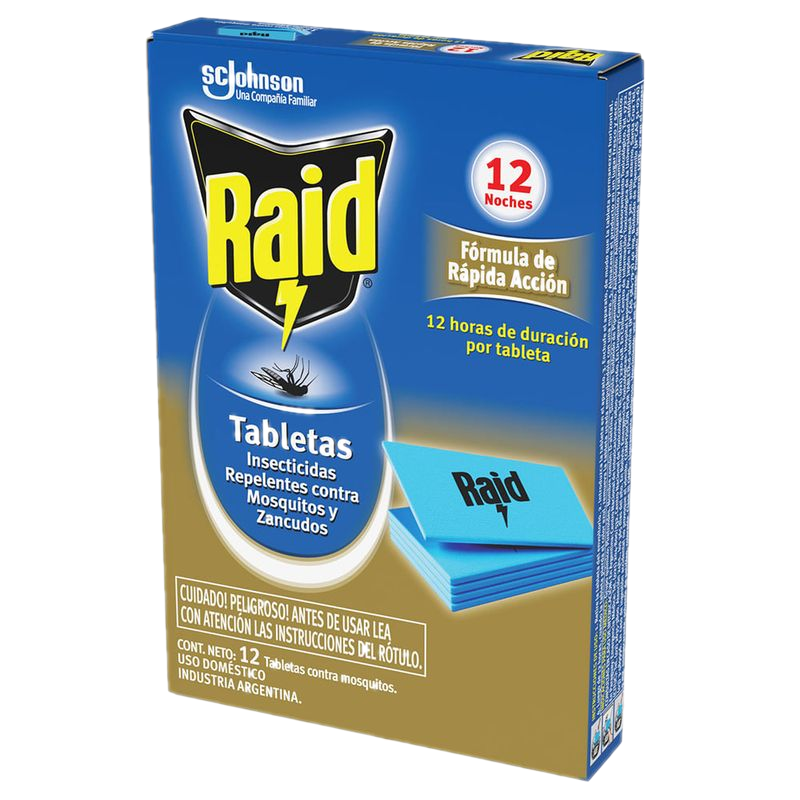 Tableta Insecticida Raid 12 Unidades