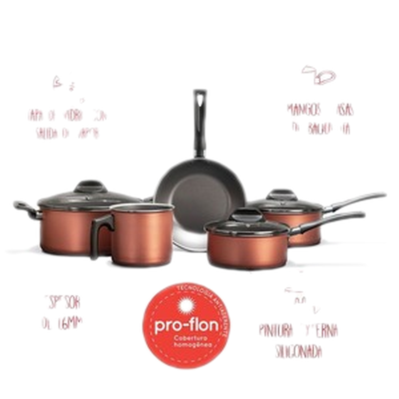Bateria Cocina 5pz+3tapas Clo