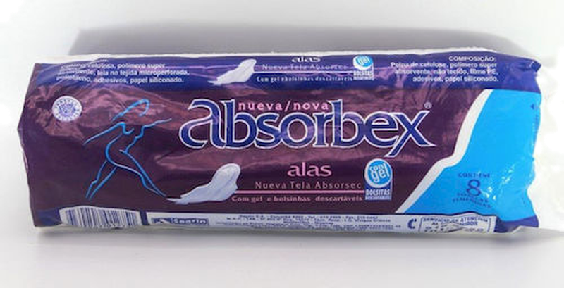 Toalla Femenina Absorbex C/gel Alas 8 Unidades