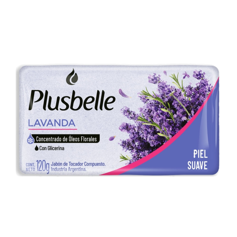Jabón De Tocador Plusbelle Lavanda 120 G