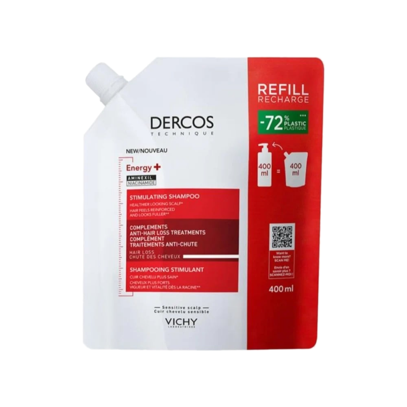 Shampoo Vichy Dercos Energizante Anticaída Refill 400 Ml
