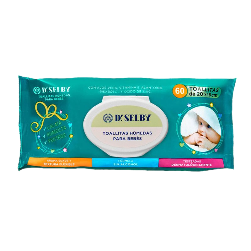 Toallitas Húmedas Dr. Selby Para Bebes Sin Alcohol