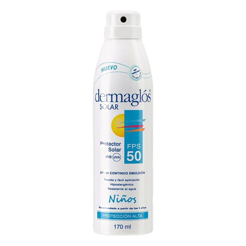 Protector Solar Dermaglós Spray Para Niños Spf50 170 Ml