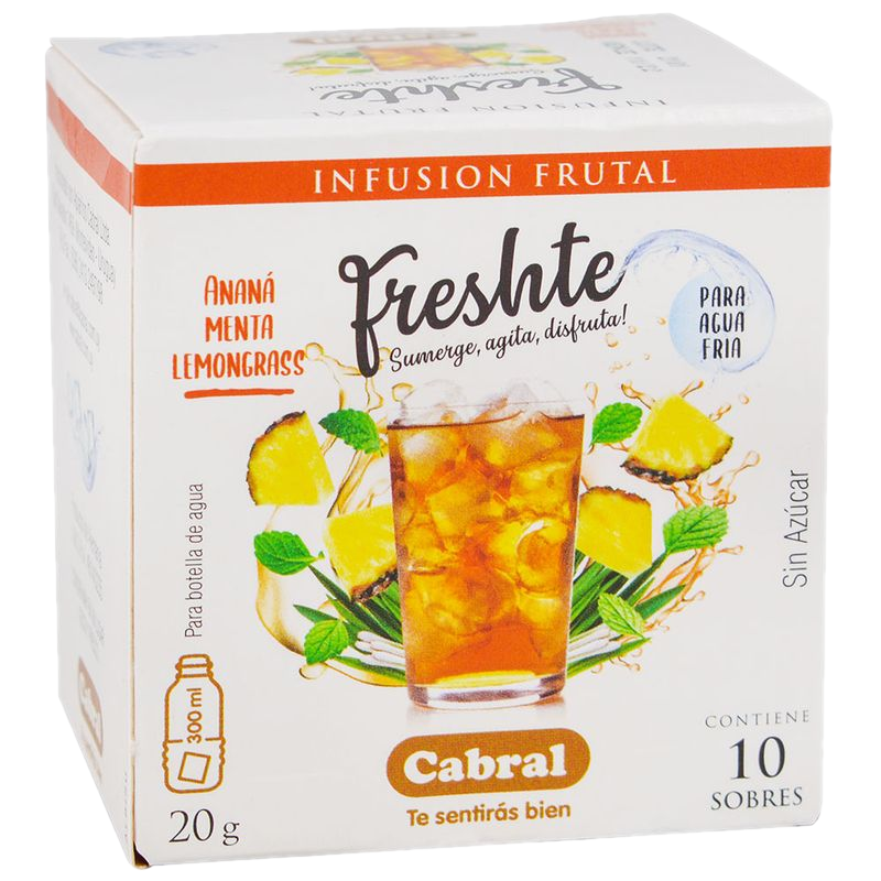 Té Cabral Freshte Ananá, Menta Y Lemongrass 10 Sobres