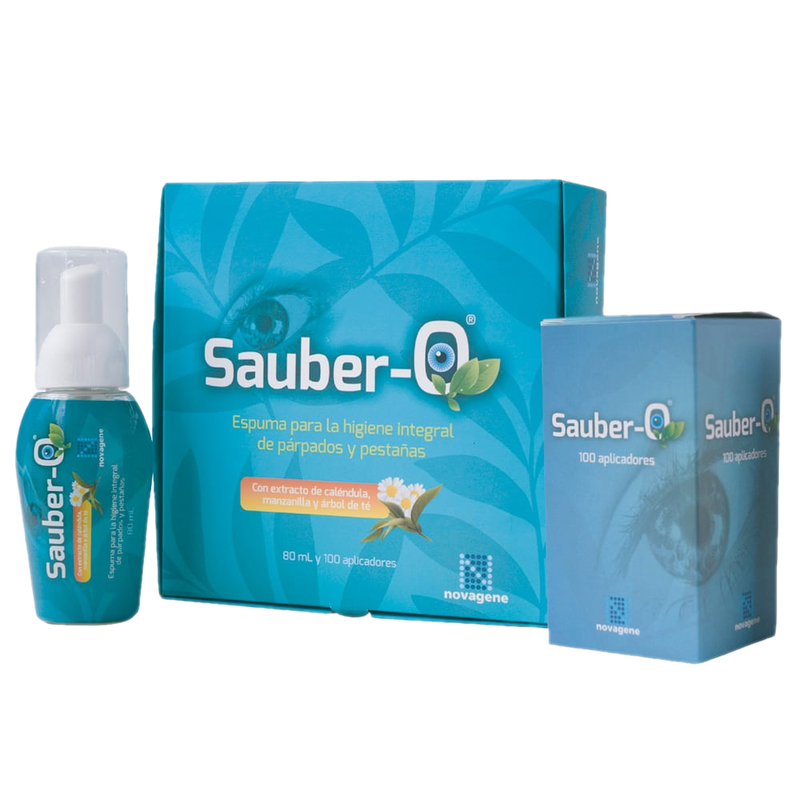 Espuma Para Párpados Y Pestañas Sauber 80 Ml + 100 Aplicadores