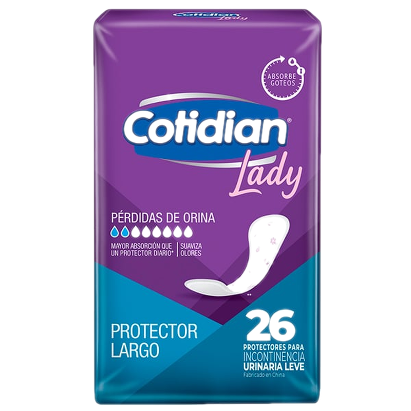 Protectores Diarios Cotidian Lady Largos 26 Unidades