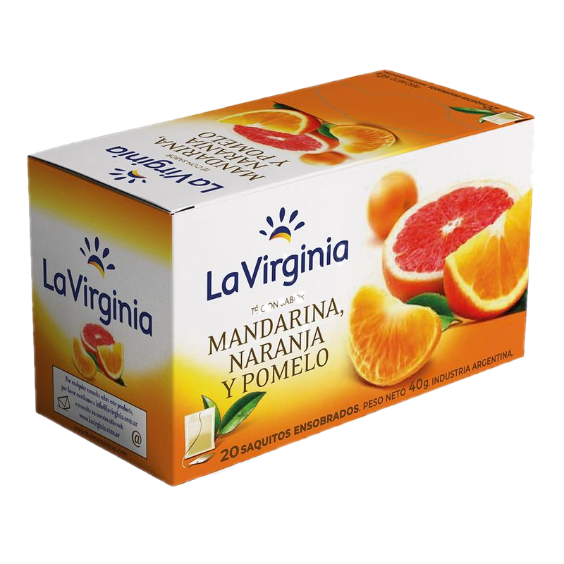 Té La Virginia Mandarina Pomelo Y Naranja 20 Unidades