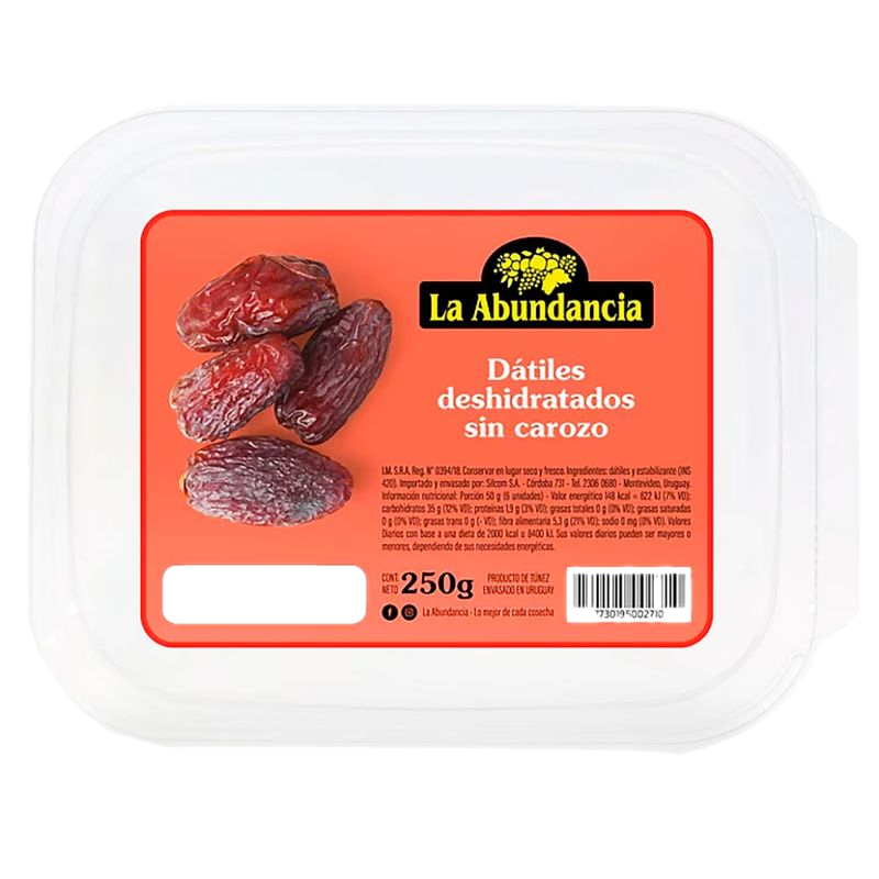 Dátiles Sin Carozo La Abundancia 250 G
