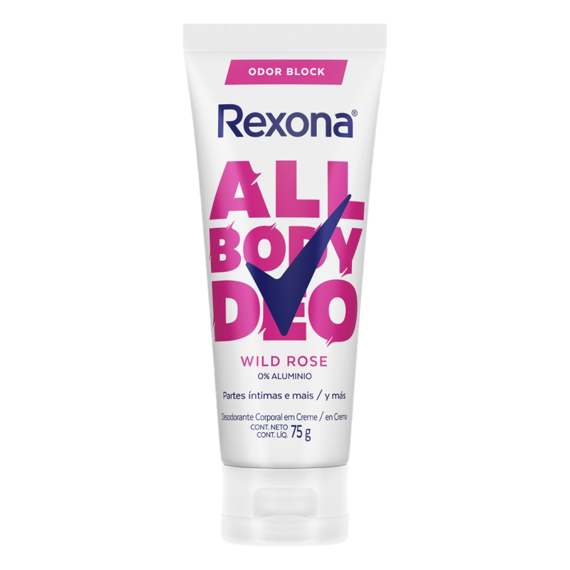 Desodorante Rexona All Body Deo Wild Rose En Crema 75 G