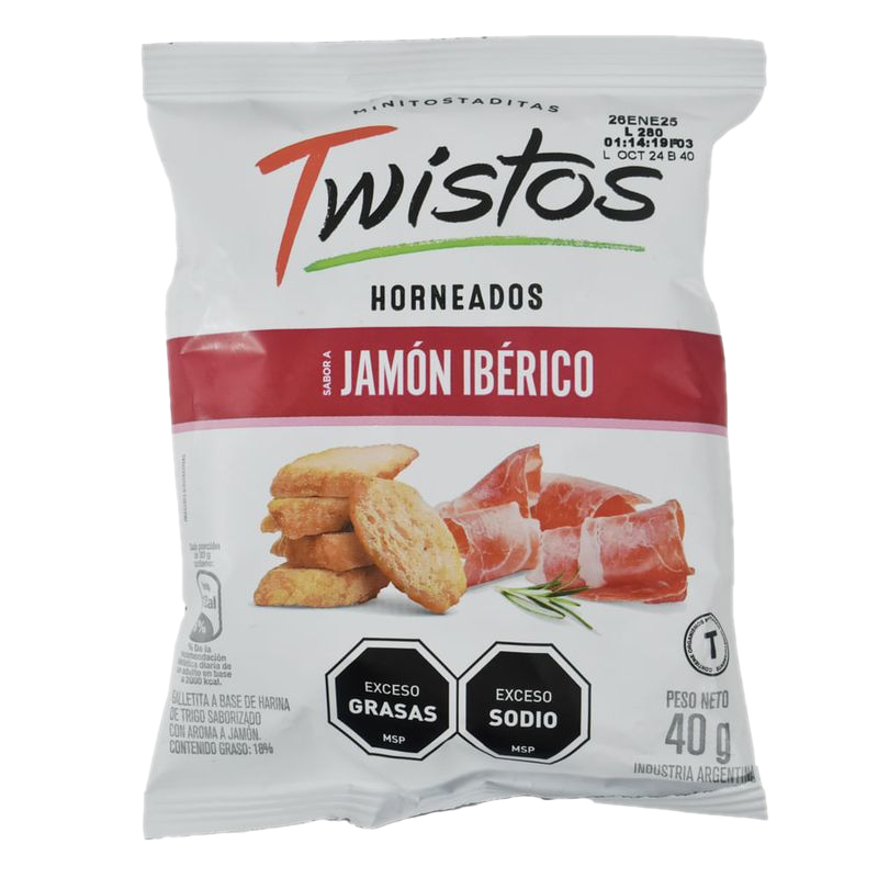 Mini Tostaditas Twistos Jamón 40 G