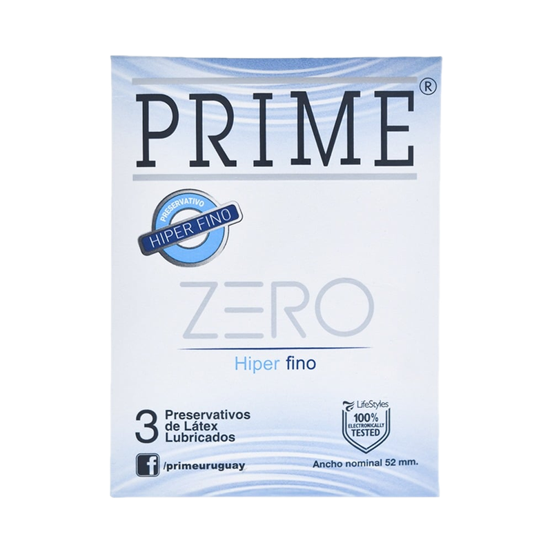 Preservativo Prime Zero 3 Unidades