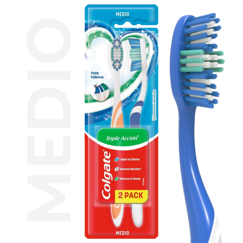 Cepillo De Dientes Colgate Triple Acción 2 Unidades