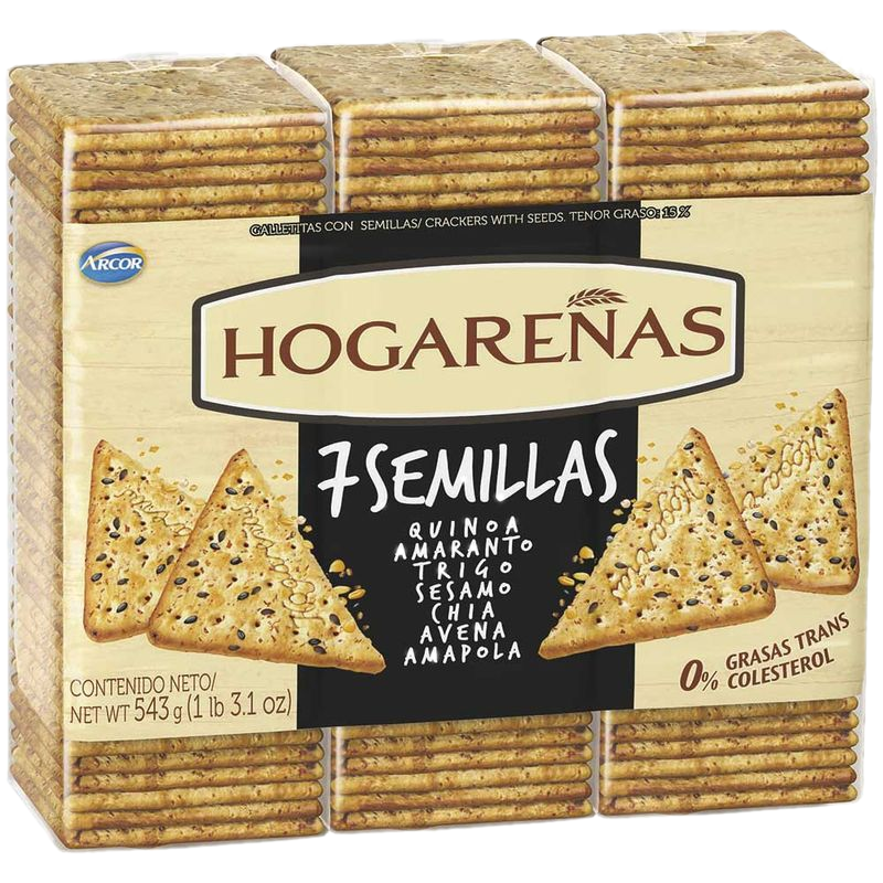 Galletas Hogareñas 7 Semillas 543 G