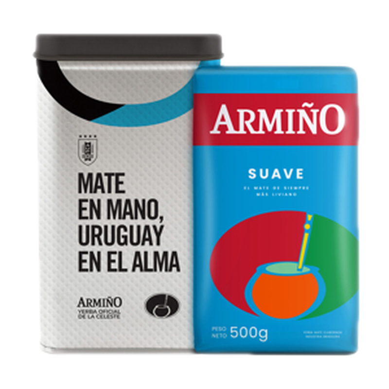 Pack Yerba Armiño Suave 500 G + Yerbera Blanca De Regalo
