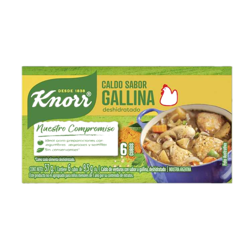 Caldo Knorr 6 Unidades Gallina