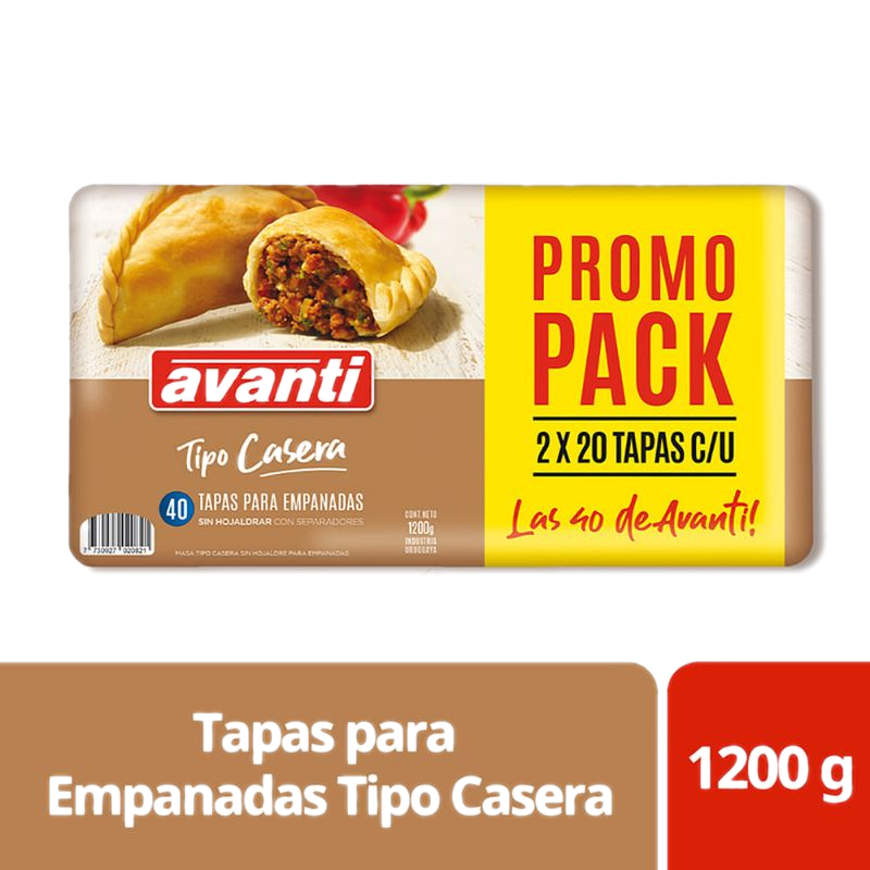 Pack Avanti Tapa Empanada Horno Casera 40 Unidades
