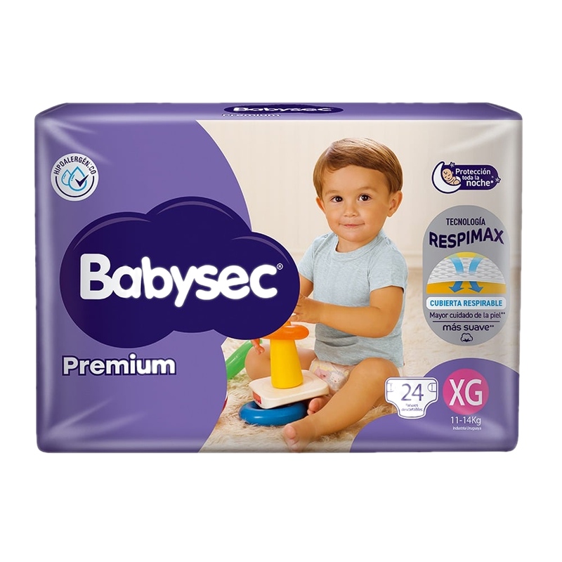 Pañales Babysec Premium Xg 24 Unidades