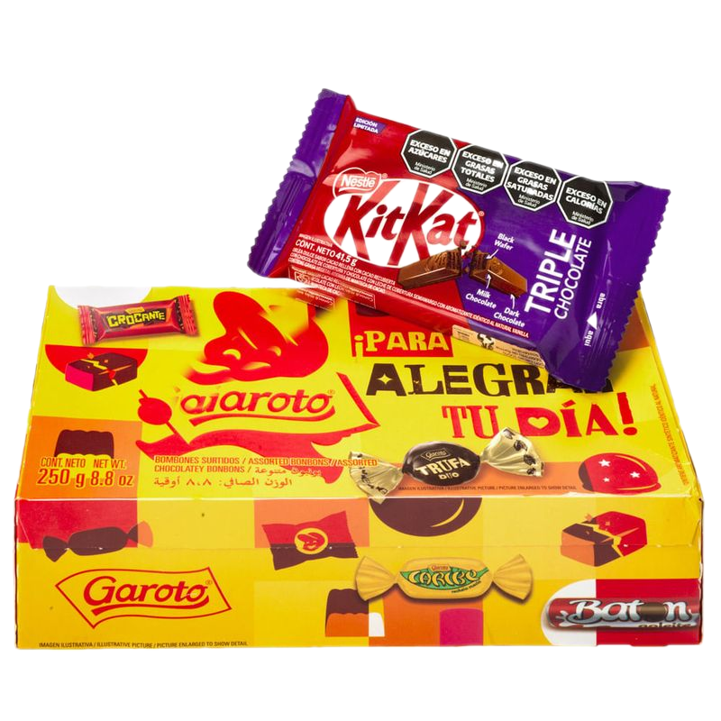 Bombonera Garoto Surtida 250 G + Choc Kit Kat 41.5 G