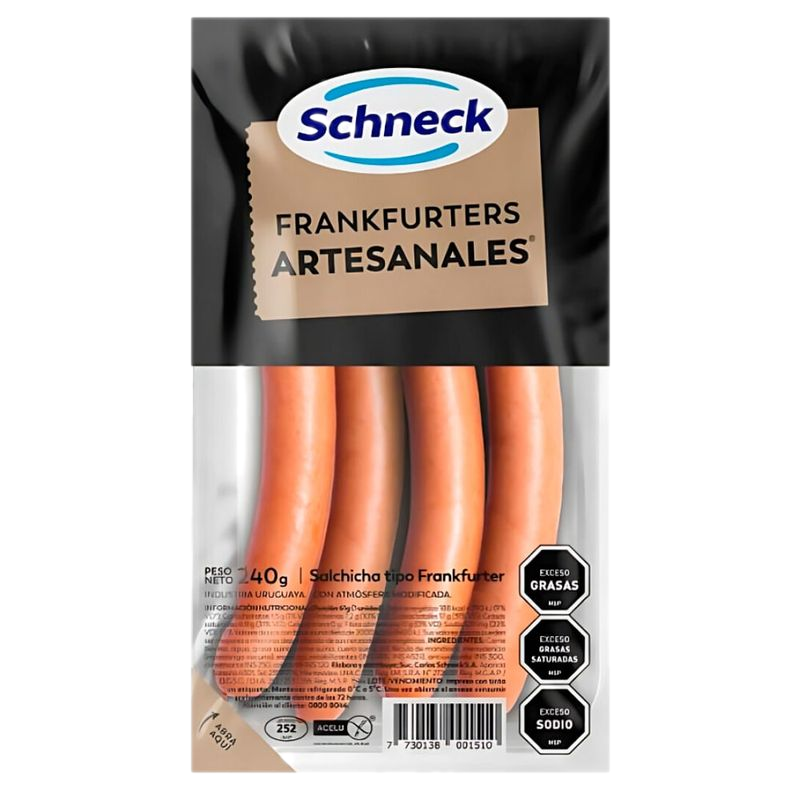 Frankfurters Artesanales Schneck 4 Unidades 240 G