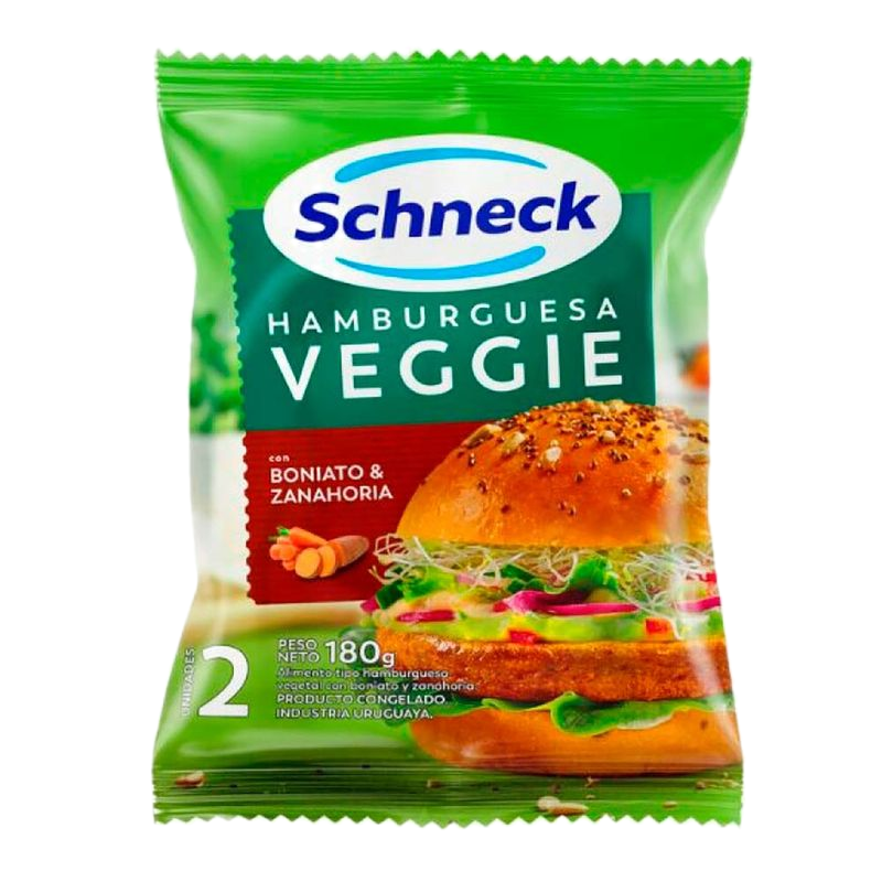Hamburguesas Veggie Schneck Boniato Y Zanahoria 2 Unidades 180 G