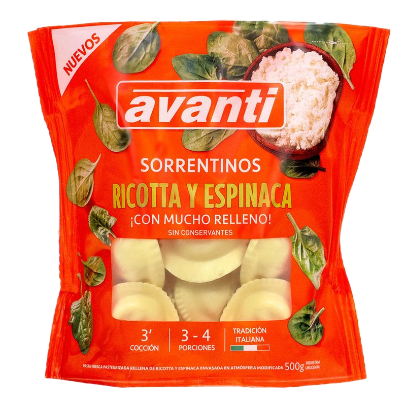 Sorrentinos Avanti Ricotta Y Espinaca 500 G
