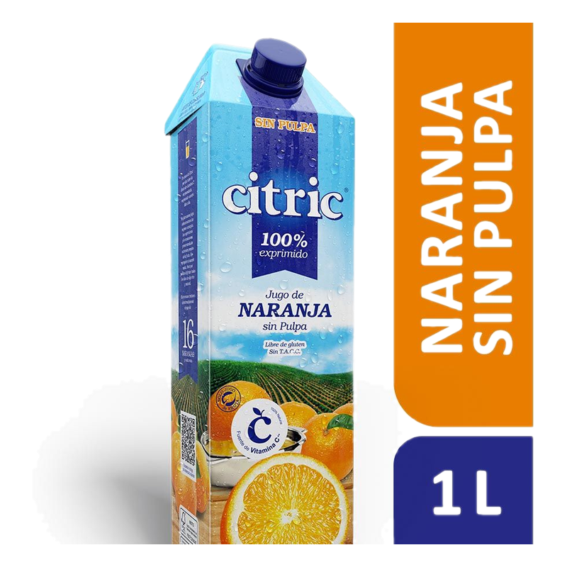 Jugo Sin Pulpa Sabor Naranja Citric 1 L