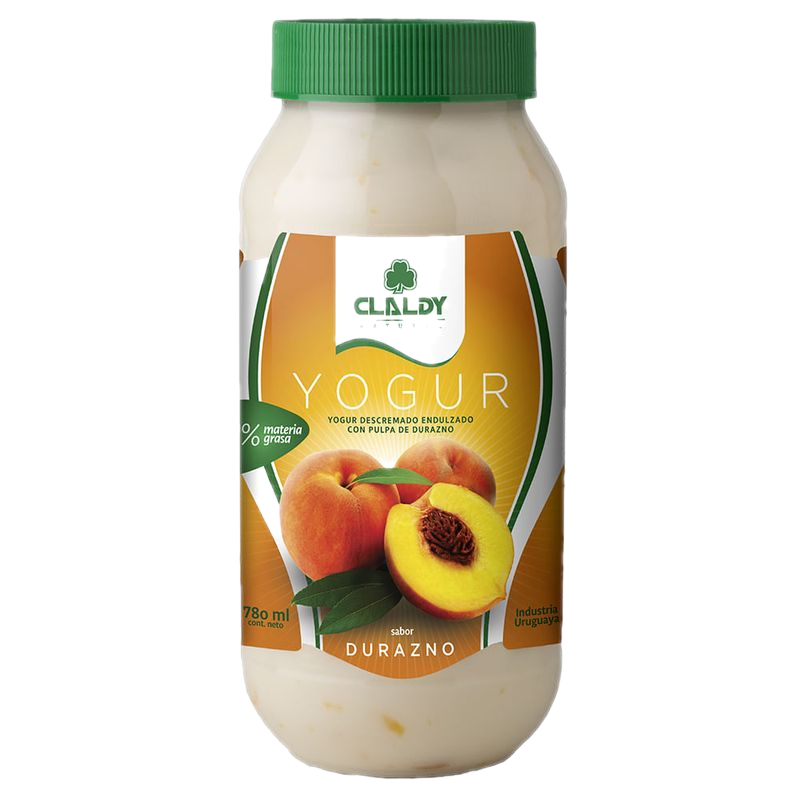 Yogur Claldy Descremado Durazno 780 Ml